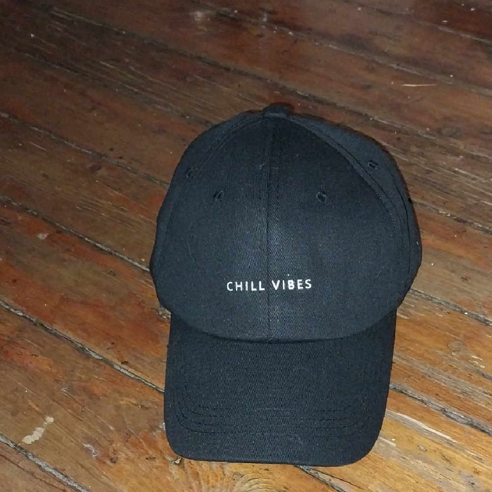 Black 'Chill Vibes' Baseball Cap
